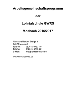 Grundschule - Lohrtalschule