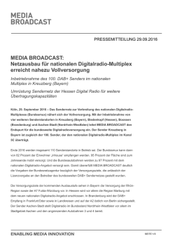 MEDIA BROADCAST - Bayern Digital Radio