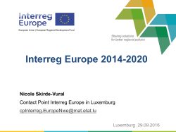 Interreg Europe 2014-2020