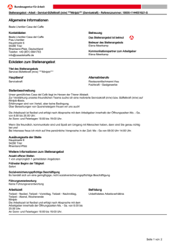 Service/-Büfettkraft (m/w) ***Minijob