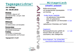 Heute besonders zu empfehlen - Gasthof