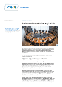 Reformen Europäischer Asylpolitik