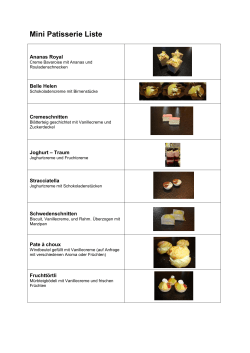 Mini Patisserie Liste