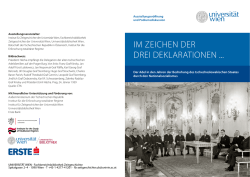 Im ZeIchen der dreI deklaratIonen