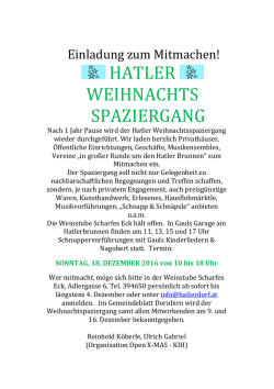 Hatler Weihnachtsspaziergang 2016