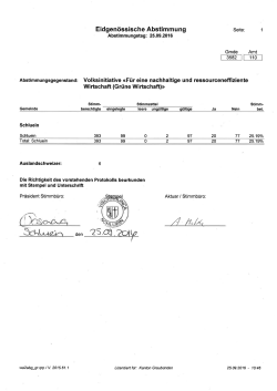 Page 1 Eidgenössische Abstimmung Seite: 1 Abstimmungstag