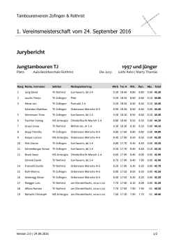 Jurybericht - Tambourenverein Rothrist