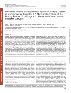 Differential Actions of Antiparkinson Agents at Multiple Classes of