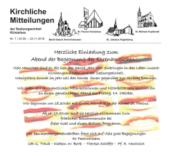 Kirchliche Mitteilungen - Seelsorgeeinheit K&uuml;nzelsau