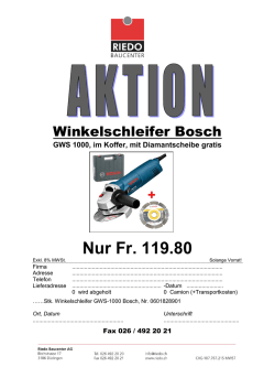 GWS 1000, im Koffer, mit Diamantscheibe gratis Nur Fr. 119.80