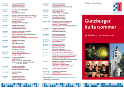 G&uuml;nzburger Kultursommer