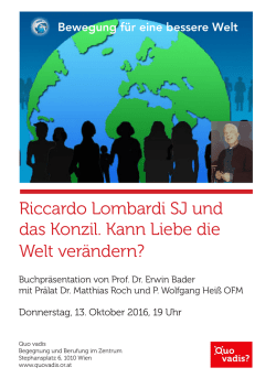 Riccardo Lombardi SJ und das Konzil. Kann Liebe die Welt