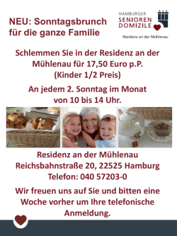 Schlemmen Sie in der Residenz an der Mühlenau für 17,50 Euro pP