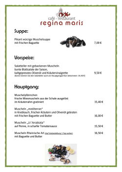 Unsere aktuelle Muschelkarte