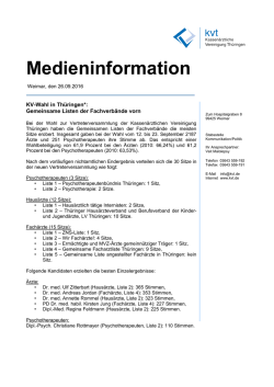 Eine Medieninformation zum nichtamtlichen Endergebnis der Wahl