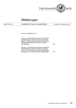 Mitteilungen - Freie Universität Berlin