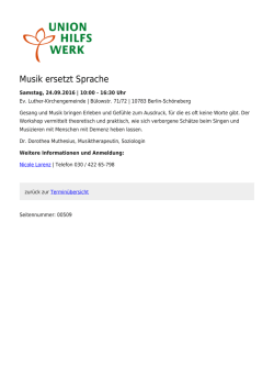 Musik ersetzt Sprache