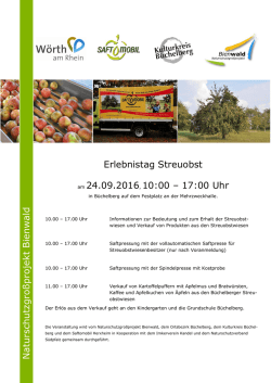 Infoblatt zur Saftpressaktion als