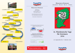Plattdeutsche Tage - Heimatbund Stormarn