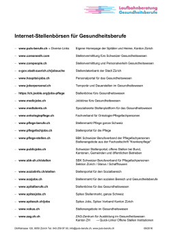 Eine Auswahl von Internet-Stellenb&ouml;rsen f&uuml;r
