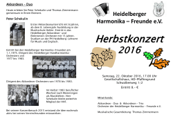 Programm  - Heidelberger Harmonika