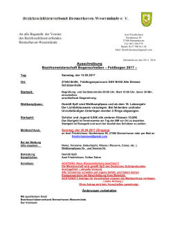 Feldbogen 2017 - Bezirksschützenverband Bremerhaven