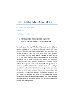 Der Freihandel Amerikas