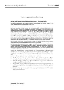 Drucksachen allgemein - Nieders&auml;chsischer Landtag