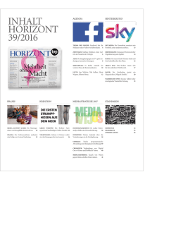 INHALT HORIZONT 39/2016
