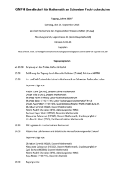 GMFH Gesellschaft f&uuml;r Mathematik an Schweizer Fachhochschulen