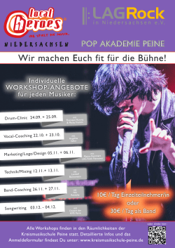 Page 1 - ROCK A POP AKADEMIE PEINE VVir machen Euch fit für