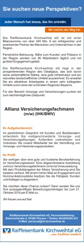 Allianz Versicherungskaufmann (m/w) (IHK/BWV) - VR