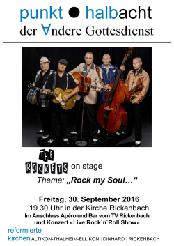 on stage Thema: „Rock my Soul…“