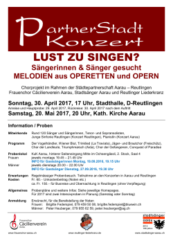 lust zu singen? - Frauenchor Cäcilienverein Aarau