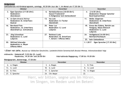 Herr, wir bitten, segne uns im H&ouml;ren, im Singen, im Reden und im