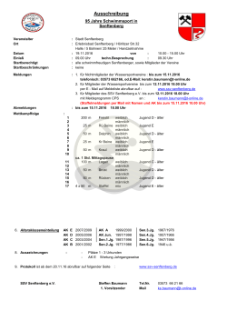 Ausschreibung - bei SSV Senftenberg eV