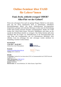 Online-Seminar über FASD für Lehrer*innen