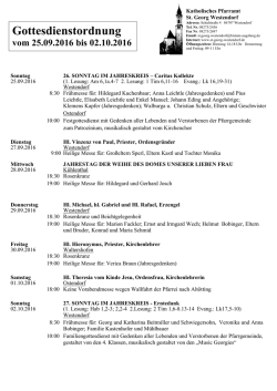 Gottesdienstordnung v. 25.9.2016