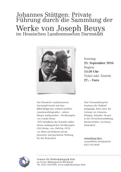 Werke von Joseph Beuys - Seminar für Waldorfpädagogik Köln