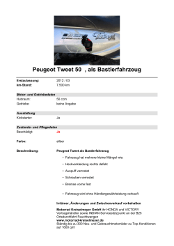 Detailansicht Peugeot Tweet 50 €,€als Bastlerfahrzeug