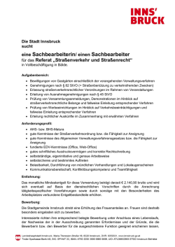 eine Sachbearbeiterin/ einen Sachbearbeiter