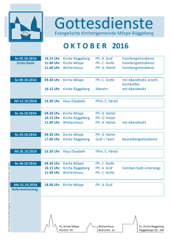 Oktober - Evangelische Kirchengemeinde Milspe