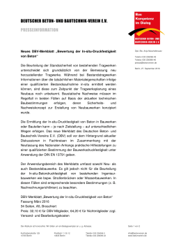 Pressemitteilung - Deutscher Beton- und Bautechnik
