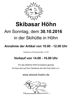 Skibasar Höhn - Skiclub-Höhn