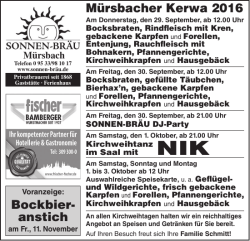 Bockbier- anstich Mürsbacher Kerwa 2016