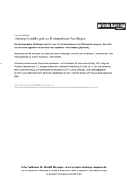 Henning Krischke geht zur Kreissparkasse Waiblingen