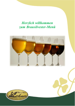 Herzlich willkommen zum Brausilvester-Men&uuml;