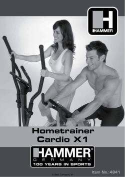 manuale utente hammer cardio x1 - Fitness-Home