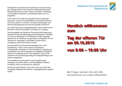 Herzlich willkommen zum Tag der offenen T&uuml;r am 08.10.2016 von 8
