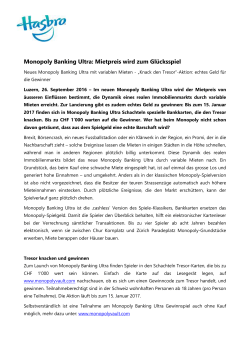Monopoly Banking Ultra: Mietpreis wird zum